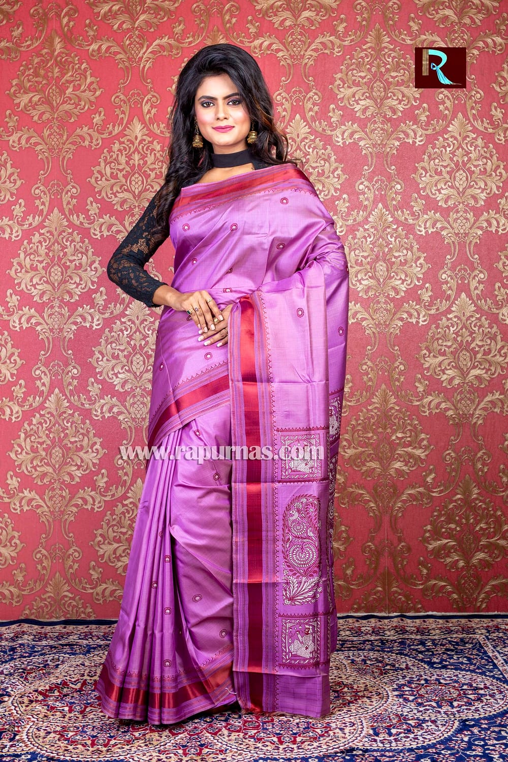 Baluchari Silk Saree of rare shade and design