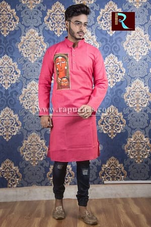 Cotton Kurta with Fabric painting14