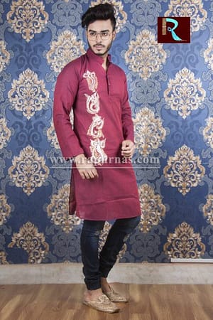 Cotton Kurta with Fabric painting8