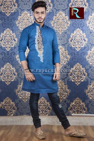 Cotton Kurta with Fabric painting4