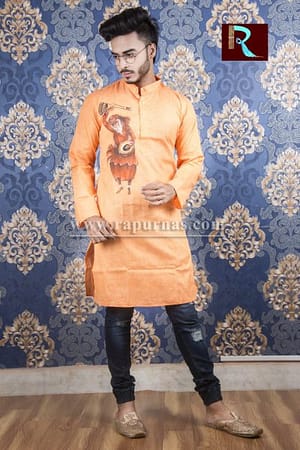 Cotton Kurta with Fabric painting5