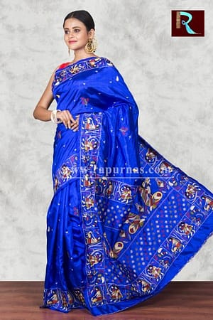 Trendy Hand Ari work on Art Silk Saree1