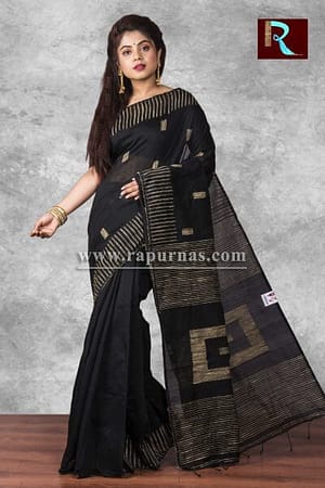 Blended Cotton Handloom Saree with box design