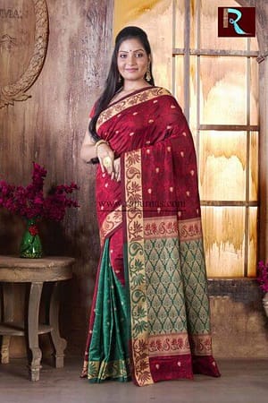 Cotton Handloom Saree with amazing color combo
