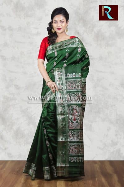 Baluchari Silk Saree with an amazing color combination1