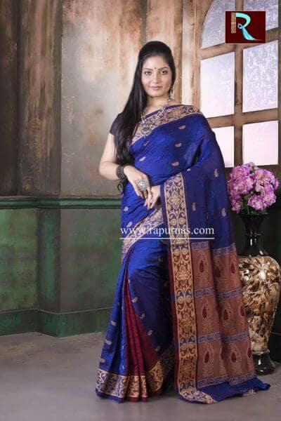 Cotton Handloom Saree with awsome color combo